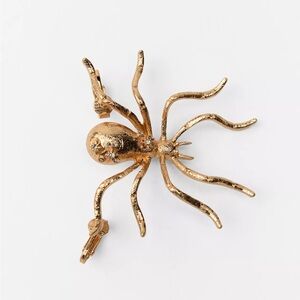 Zara bejewed Gold Spider earcuff Earrings